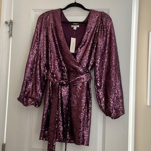 Purple sequin dress size small
